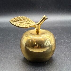 Vintage Brass Apple Teachers Bell